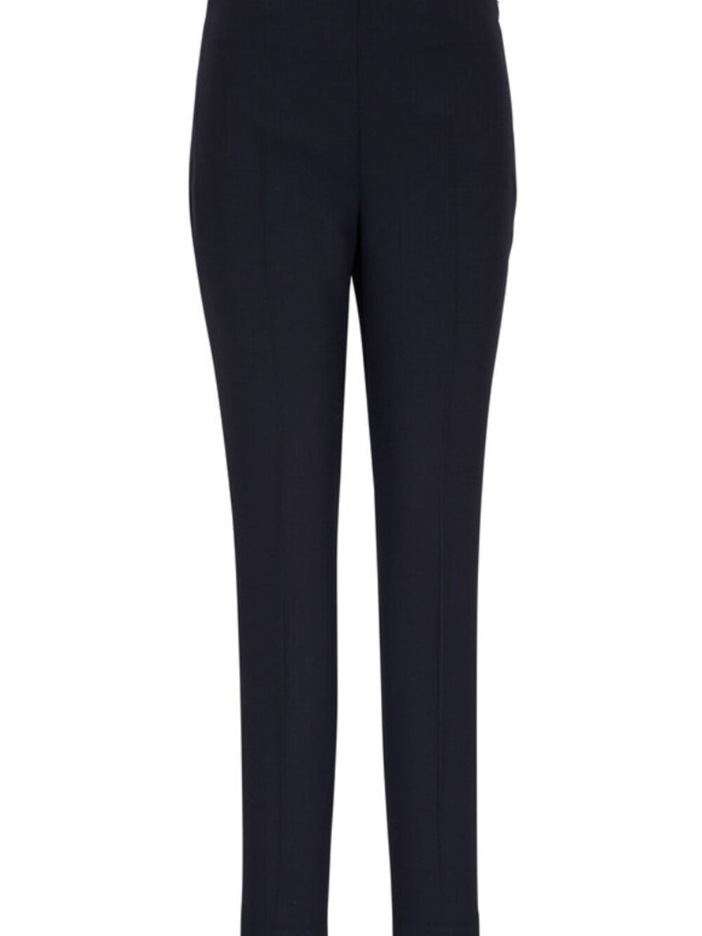 NWT Akris Size 12 12x30 Navy Blue Melissa Tapered Slim Leg Wool Trouser Pant NEW
